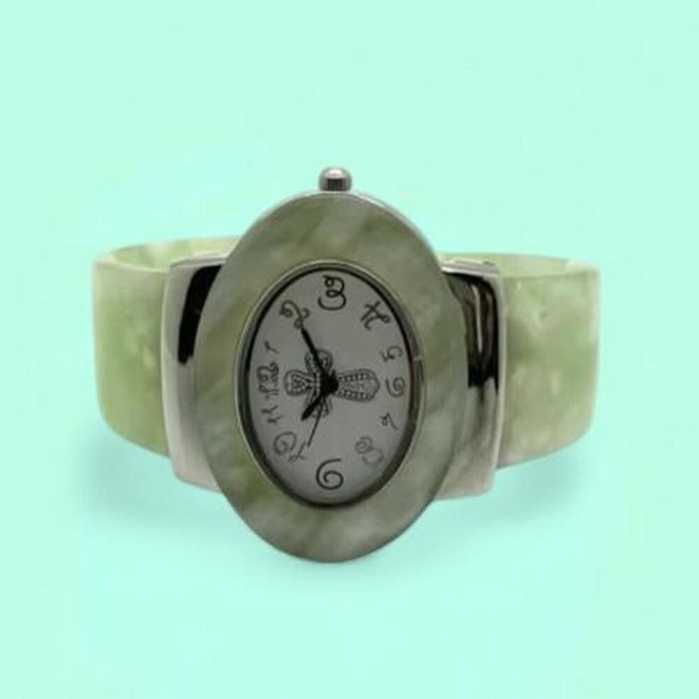 Unbranded Women's Silver and Green Watch